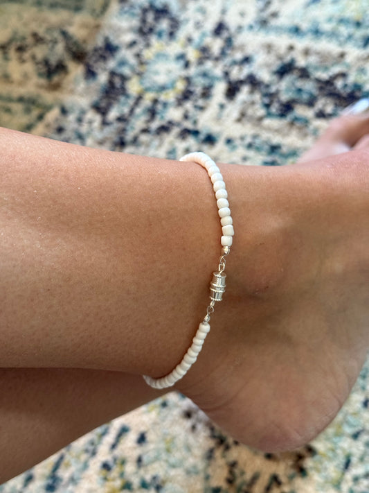 White Anklet