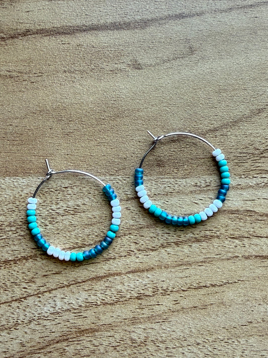 Oceanic Breeze Collection Hoop Earrings - 3C