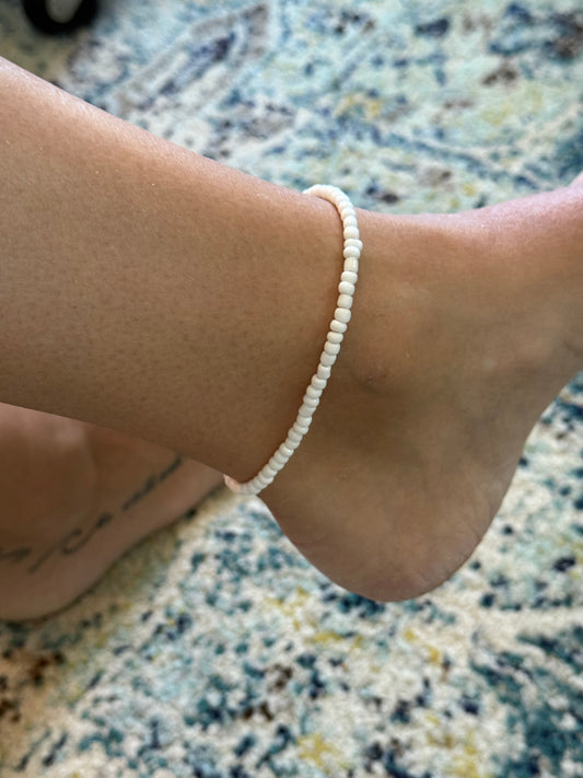 White Anklet