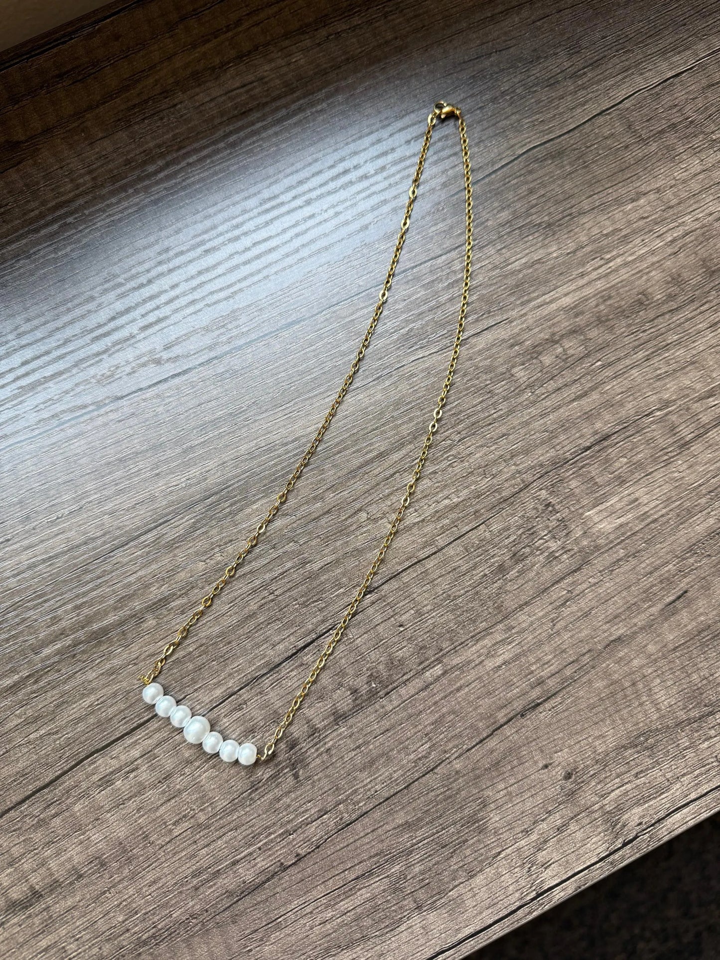 16" Necklace Beaded Pearl Necklace